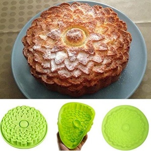 Factory Non-Stick Large Bread Round Sunflower Rose <b>Bakeware</b> Big Silicone Cake Trays Mold - Product Image 5