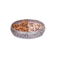 Ensemble de plateaux décoratifs traditionnels en métal avec motif animalier et motif floral, ensemble multi-pièces pour la décoration de la maison