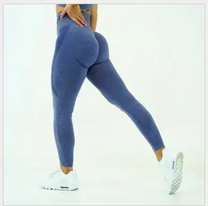 Sıcak satış moda kadın dikişsiz örme kalça yoga pantolon pantolon tayt spor egzersiz seksi kadın tayt spor salonu yoga kıyafeti