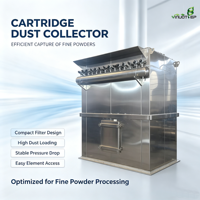 Collecteur de poussière en acier inoxydable avec soupape anti-explosion pour la filtration des poudres organiques inflammables