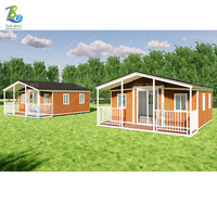 Maison portable de luxe à 3 chambres, 40 pieds sur 20 pieds, maison pliable, maison miniature modulaire extensible, maison préfabriquée en acier, villa en vente