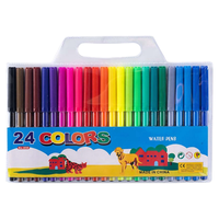 Lot de marqueurs feutres fins 6 couleurs classiques pour enfants – Idéal pour l'écriture, le dessin et la coloration à l'école et en classe