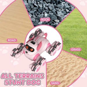 Voiture RC 8 roues motrices, jouet robot chien, <span class=keywords><strong>télécommande</strong></span> 2,4 GHz, jouet interactif intelligent programmable, cadeau pour garçons et filles - Product Image 6