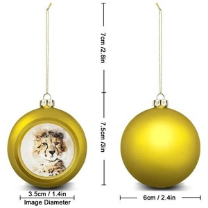 Image personnalisée Ornements de boules de Noël en PVC de haute qualité Flocage et galvanoplastie de taille personnalisée pour la décoration intérieure Boîte d'emballage - Product Image 4