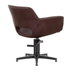 Poltrona da Barbiere in Stile Vintage con Dettagli in Legno Marrone Scuro, Sedia per <span class=keywords><strong>Parrucchiere</strong></span> e Lavatesta per Salone di Bellezza - Product Image 2