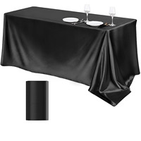 Nappe Rectangulaire en Satin Tissé 54x108 Pouces Brillante et Soyeuse pour Mariages, Fêtes, Banquets, Événements – Lavable, Jetable, Anti-Huile, Imperméable