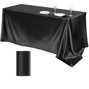 <span class=keywords><strong>Mantel</strong></span> Rectangular de Satén Brillante y Sedoso de 54x108 Pulgadas para Bodas, Fiestas, Banquetes y Eventos, Lavable, Desechable, Resistente al Aceite y al Agua, Estilo Europeo - Product Image 4