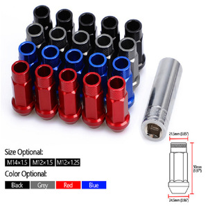 น็อตล้อเก็ตอิทอล 50 มม. อลูมิเนียมอัลลอย 7075 สีแดง พร้อมปลอกหุ้ม สำหรับอัพเกรดล้อรถยนต์ - Product Image 2