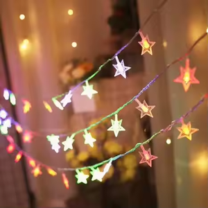 Vòng hoa nhà Xmas Santa Claus quà tặng năm mới trang trí trang trí Giáng sinh cổ tích Ánh sáng bông tuyết dẫn chuỗi ánh sáng trong nhà ngoài trời - Product Image 3