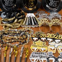 Articles de fête du Réveillon du Nouvel An 2025 : Décorations, Cadeaux de fête, Ballons en aluminium, Bannière, Bandeaux, Diadèmes, Cornes, Klaxons, Lunettes