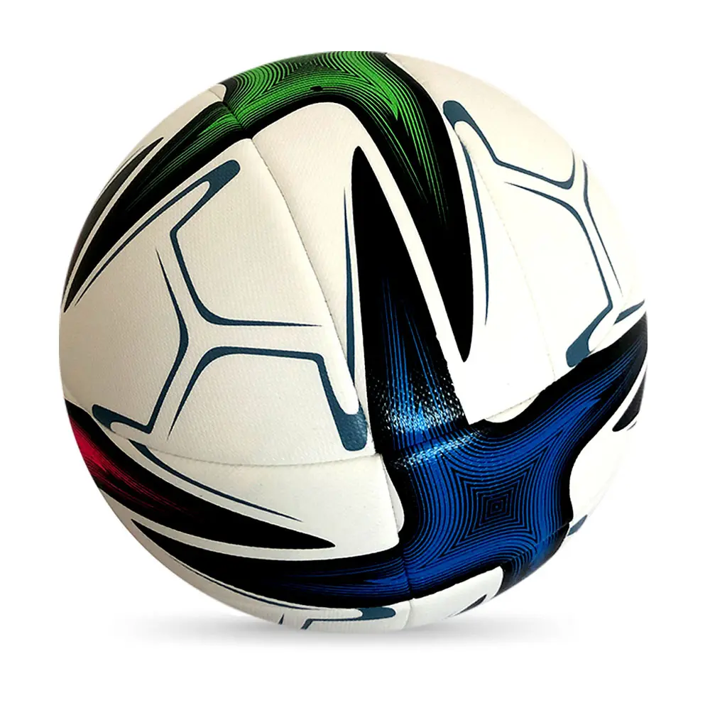 Balón de fútbol de PVC PU oficial más vendido de alta calidad tamaño 5 fútbol de cuero personalizado profesional para partido en Stock