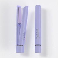 Lisseur de cheveux sans fil professionnel à plaque mince de 8 mm, mini fer plat sans fil pour barbe et cheveux courts pour hommes