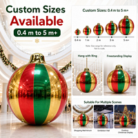 Boules miroir de Noël, cloches miroir, grandes décorations réfléchissantes or, vert, argent, rouge, décorations de Noël, gonflables publicitaires