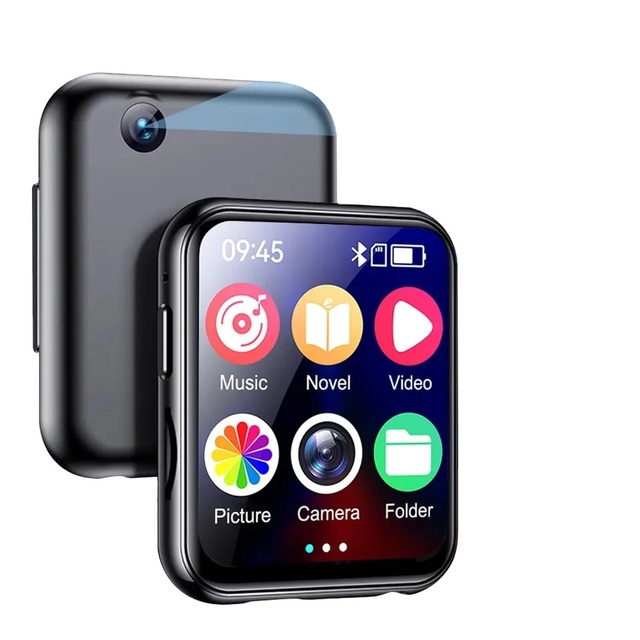 8GB Portable HiFi MP4 Video Player Full Touch Screen BT 5.4 FM/E-Book Built-in Speaker Recorder Camera Supports WAV APE