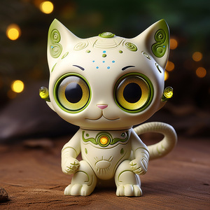 Cartoon Anime Cat Monster <b>Spirit</b> Toy Figurine Mini Creative Doll Fantasy Sci-Fi Plastic Unisex - Product Image 3