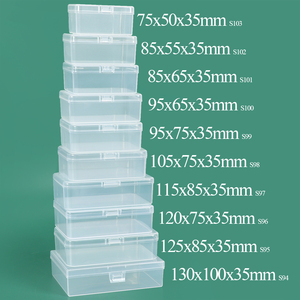 SUNSHING Premium Clear Rectangle Plastic Storage Box Durable Sample <b>Container</b> Shipping Organizer <b>Small</b> Jewelry Packaging Case - Product Image 4