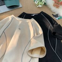 T-shirt à manches courtes en daim anti-plis avec bande réfléchissante pour homme – Qualité supérieure, tendance, marque de niche unique, style urbain