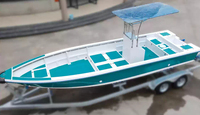 Perahu Mancing Laut 7 Meter, Lambung Fiber Glass, Transportasi Kargo, CE, Kecepatan Tinggi, Mesin Luar 100HP, Konsol, Tenda, Tangki Bahan Bakar, Lampu, Jet Santai