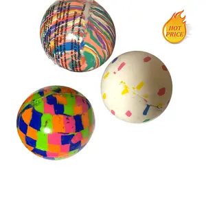 通过高弹性固体橡胶球49毫米定制徽标和尺寸橡胶弹跳球游戏球促销玩具儿童