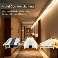 Profilé LED en aluminium extrudé dissimulé de qualité supérieure, design encastré pour les systèmes d'éclairage intérieur