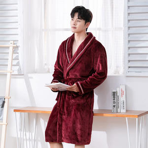 Pigiama per Coppia Autunno e Inverno L-XXL, Vestaglia Lunga in Velluto <span class=keywords><strong>da</strong></span> Uomo, <span class=keywords><strong>Abbigliamento</strong></span> <span class=keywords><strong>da</strong></span> <span class=keywords><strong>Casa</strong></span> in Peluche, Accappatoio <span class=keywords><strong>da</strong></span> Donna - Product Image 3