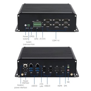 Mini <span class=keywords><strong>PC</strong></span> Industrial HLY con Intel Core i5-12450HX, 6 Puertos RS485 COM, LAN Dual de 2.5G, <span class=keywords><strong>4</strong></span> GPIO, 9-36V DC, DDR5, Computadora Industrial para CNC - Product Image 6