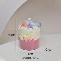 Cadeaux uniques Bougies à dessert créatives mignonnes faites à la main Bougie parfumée pour cupcake doux naturel avec pot en verre