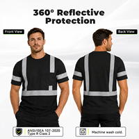T-shirt de sécurité haute visibilité ZUJA avec logo OEM, manches courtes, réfléchissant à 360 degrés, classe 2 ANSI, respirant, vêtements de travail, vente en gros, OEM personnalisé
