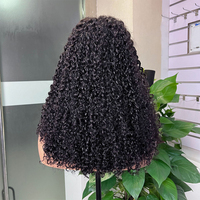 Perruque frontale HD 13x4 en dentelle transparente, densité 250%, Super Double Drawn, bouclée Pixie, couleur naturelle, cheveux vietnamiens, perruque complète