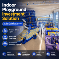 Parque Infantil Comercial Interior con Toboganes en Espiral, Piscina de Bolas, Zona de Juegos con Colinas Suaves, Paredes Curvas y Asientos en el Borde para Centros Comerciales