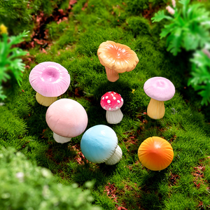 Decorazioni e Accessori per Paesaggistica Fai-da-Te: Micro Paesaggio in Resina con Muschio, Funghi Fantasia Creativi e Bonsai Simulati - Product Image 5