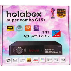 Holabox Super Combo G15+ DVB-S2+T2 <span class=keywords><strong>TNT</strong></span> Récepteur <span class=keywords><strong>satellite</strong></span> numérique Full HD 1080P AC/DC Lecteur multimédia Décodeur TV numérique - Product Image 1