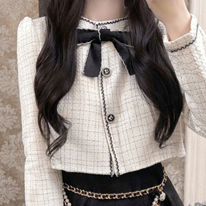 Conjunto de Punto de Alta Calidad para Mujer, Cárdigan Moderno de Manga Larga con Lazo, Vestido Corto en Línea A, Elegante Conjunto de Dos Piezas de Punto para Damas - Product Image 5