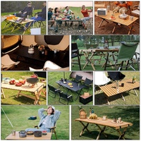 Ensemble table et chaises pliantes design moderne en acier carbone, mobilier d'extérieur portable pour le camping et les pique-niques