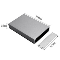 Boîtier en aluminium extrudé TZR, petit format, pour instrument DIY, boîte de jonction métallique avec vis