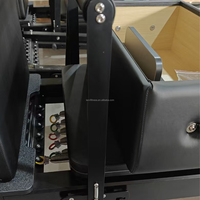 Lit de Pilates professionnel en alliage d'aluminium noir, durable et réglable, avec échelle et baril, machine combinée pour studio