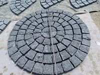 Dalles de pavés en granit gris de Chine, durables, écologiques, industrielles, à cinq côtés fendus, en quart de cercle, pour allées extérieures et jardins