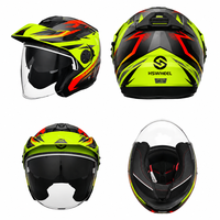 Casque de moto unisexe le plus populaire, à visière relevable trois-quarts, avec visière, homologué DOT, sûr pour adultes