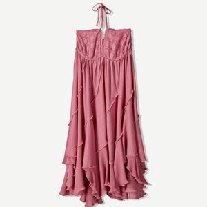 Vestido de Verano para Mujer 2025, Nuevo Vestido de Moda con Encaje Multicapa, Vestido Asimétrico Elegante con Tirantes Retro - Product Image 5