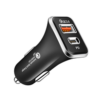 Produits les plus vendus 2023 Chargeur de voiture USB double USB-C à charge rapide PD TYPE-C 36 W QC 3.0
