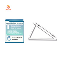 Support solaire en gros pour systèmes de rails de protection support de montage de panneau solaire en alliage d'aluminium personnalisable