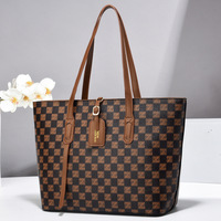 Sacs à bandoulière de luxe grande capacité, tendance mode, sacs à main pour femmes de haute qualité, motif à carreaux, sac à main pour femmes