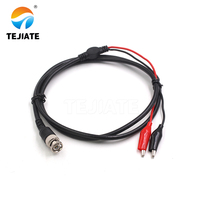 Cable de prueba TEJIATE BNC macho modelo 1M con doble clip de cocodrilo y conector banana de 4mm para pruebas de alimentación