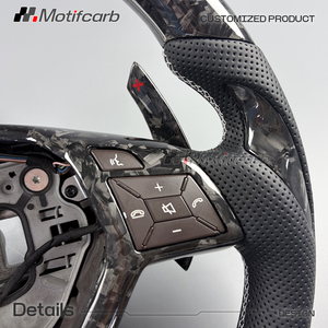 Volant en fibre de carbone forgé sur mesure avec LED intelligentes pour afficher le régime moteur pour Mercedes-Benz C63 E63 GLA CLA AMG W204 W212 Classe C Classe E - Product Image 4