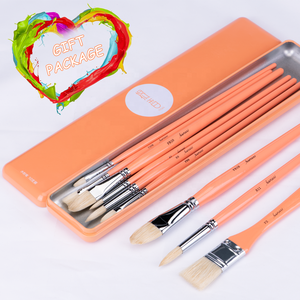 Vander — jeu de <span class=keywords><strong>pinceaux</strong></span> professionnels 10 pièces pour artiste, brosses de <span class=keywords><strong>peinture</strong></span> à l'huile avec boîte en métal - Product Image 6