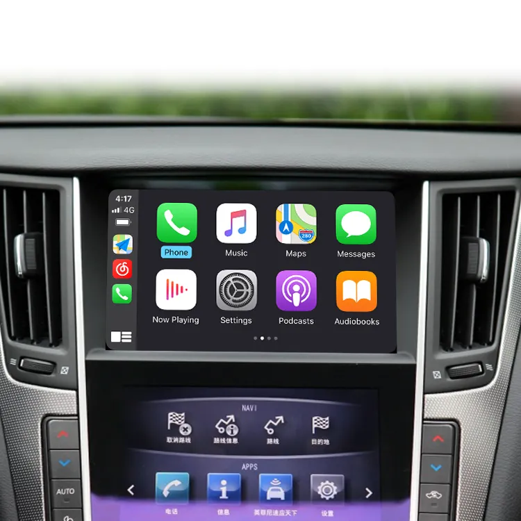 2015-2019 Q50 kablosuz Apple Carplay Infiniti için Android otomatik carplay modülü multimedya arayüzü