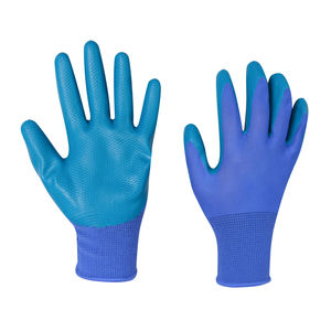 Guantes de látex resistentes al desgaste, Guantes Recubiertos de goma de seguridad de nailon, calibre 13, guantes de látex de 60 g/par para trabajo pesado - Product Image 5