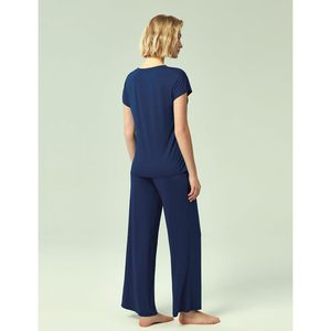 Vêtements de nuit pour femmes en coton de bambou doux, ensemble de pyjama à manches courtes pour femmes, ensembles de pyjama pour femmes, vêtements de maison en modal, vêtements pour femmes en gros - Product Image 2