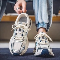 Chaussures de course en mesh pour hommes - Baskets respirantes pour adolescents, style décontracté et tendance pour papa