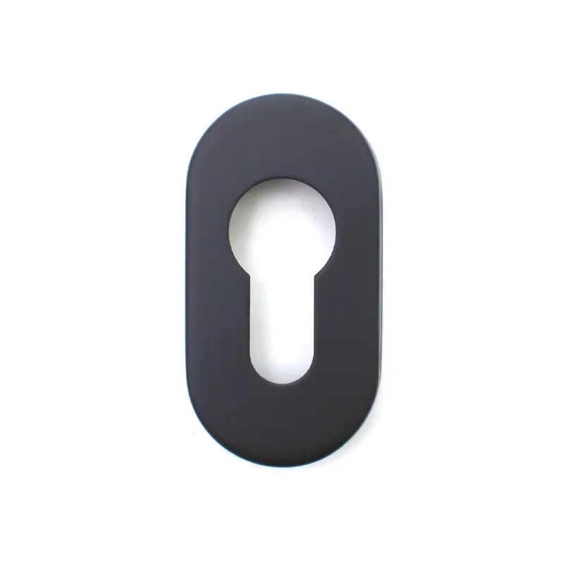 Oval escutcheons black cylinder lock keyhole cover escutcheon